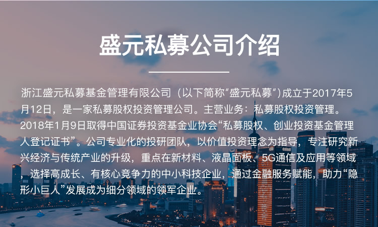 盛元投资banner图